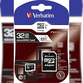 Verbatim microSDHC 32GB Class 10 + SD-Adapter