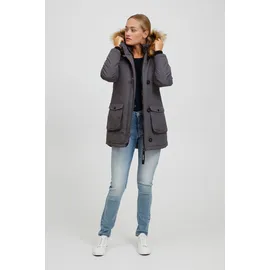 Oxmo OXActa Damen, Wintermantel Parka Mantel mit Kapuze | Gr.: XS