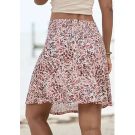 VIVANCE Jerseyrock Miniröcke Blumendruck Rosa/Weiß 38