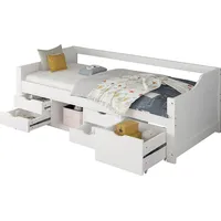 Home Deluxe Kinderbett COSMOS mit Schubladen - 90 x 200 cm Weiß