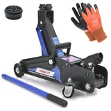 Wagenheber hydraulisch 2T, Hubhöhe 140-310mm, Gummiuaflage, Handschuhe, Flache, Profi, Tief, Rangierwagenheber Heber, Ständer, Werkstatt, Wohnmobil, Geländewagen PKW SN3061