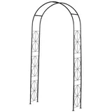 Outsunny Torbogen 114 x 30 x 230 cm Schwarz