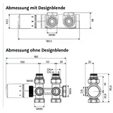 HSK Heizkörper Anschluss-Set Mittelanschluss Boden Durchgangsvariante chrom