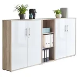 moebel-dich-auf Büromöbel-Set OFFICE EDITION, (Set 8, Büroschrank abschließbar mit Metallgriffen), Made in Germany beige