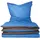 SCHIESSER Doubleface Renforcé blau/anthrazit 155 x 220 cm + 80 x 80 cm