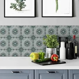 wall-art K&L Wall Art Fliesenaufkleber »Landhausblume«, selbstklebend