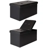 tavora Sitzbank mit Stauraum 76 x 38 x 38 cm 1-tlg. Schwarz
