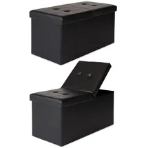tavora Sitzbank mit Stauraum 76 x 38 x 38 cm 1-tlg. Schwarz