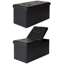 tavora Sitzbank mit Stauraum 76 x 38 x 38 cm 1-tlg. Schwarz