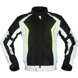Modeka Khao Air Textiljacke wasserdicht - Schwarz/Hellgrau/Neon-Gelb - M