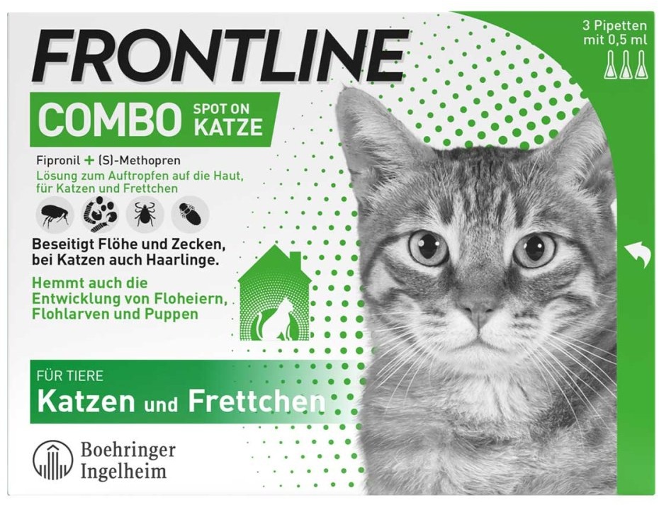 Frontline Combo Katze gegen Zecken, Flöhe