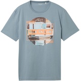 TOM TAILOR T-Shirt mit Label-Print, Mint, XL