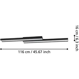 EGLO Connect LED Deckenleuchte Saliteras-Z schwarz RGB Smart Home connect Z