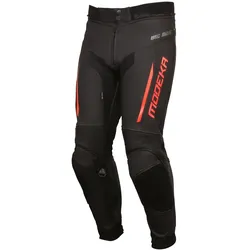 Modeka Valyant sportliche Lederhose - schwarz-rot - 48H