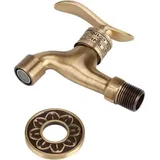 Antik Anmutender Messing-wasserhahn Für Waschmaschine, Wandmontage, Für Waschküche, Kaltwasser, Badezimmer