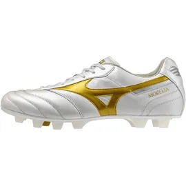 Mizuno Morelia II Elite FG Herren White/Football Gold/Galaxy Silver 41