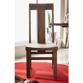 MASSIVMOEBEL24.DE Stuhl Sheesham 45x47x110 grau geölt NATURE GREY #122