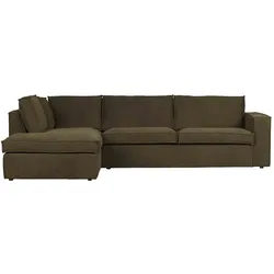 Ecksofa Freddie, Links, Dunkelgrün