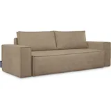 Konsimo Napi ii Sofa 3 Sitzer, mit Schlaffunktion, Modern, hellbraun - Konsimo