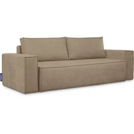Konsimo Napi ii Sofa 3 Sitzer, mit Schlaffunktion, Modern, hellbraun - Konsimo