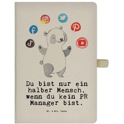 Mr. & Mrs. Panda Notizbuch PR Manager mit Herz – Transparent – Geschenk, Schreibheft, Skizzenbuc Mr. & Mrs. Panda