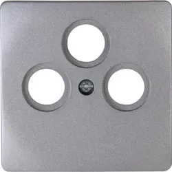 Kopp 492043187 VENEDIG - Antennen-Abdeckung TV/RF/SAT, Farbe: platin