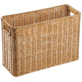 Baoblaze Rattan-ähnlicher Zeitschriftenkorb Multifunktionaler Organizer-Korb-Aufbewahrung für das Aufenthaltsraum, Hellbraun