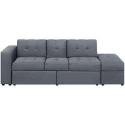 3-Sitzer Schlafsofa dunkelgrau mit Stauraum Ottomane FALSTER