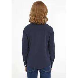 Tommy Hilfiger Kids Solid Langarmhemd Twilight Navy 8 Jahre