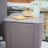 KETER Luzon Beistelltisch 39 x 39 cm cappuccino flaches Wicker
