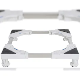 deluke DELUKE® Waschmaschinen Untergestell BART - 4 Füße, für 300kg UNIVERSAL Waschmaschinen Sockel Trockner Untergestell für Kühlschrank Weiß