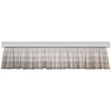 SeGaTeX home fashion Querbehang Karo Edelweiß Beige | Kurzgardine für den gemütlich-rustikalen Landhaus-Stil | hochwertiger Webstoff beige-weiß kariert mit Reihband | Höhe x Breite 32 x 200 cm