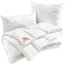 Schlaf-Gut Kunstfaserbettdecke »Utah«, normal, Bezug 50% Baumwolle, (1 St.) Schlaf-Gut weiß weiß