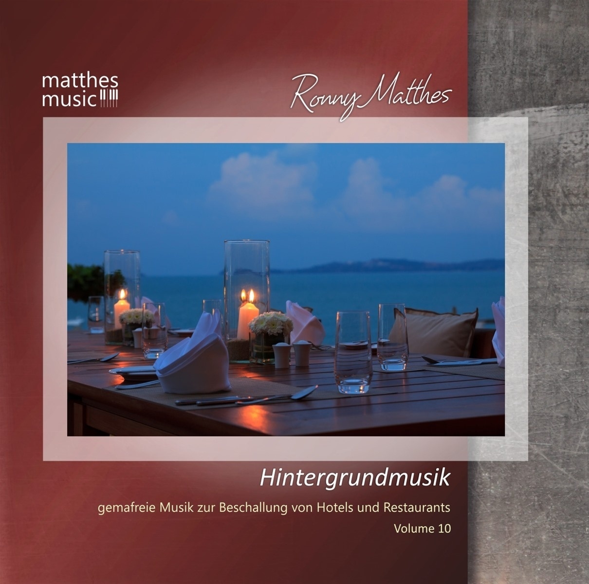 Hintergrundmusik Vol. 10 - Gemafreie Klaviermusik - Ronny Matthes  Gemafreie Musik  Klaviermusik. (CD)
