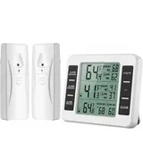 Kühlschrank-gefrierschrank-thermometer, T-audace Kabelloses Kühlschrank-thermometer Mit 2 Sensoren, Akustischer Alarm, Min/max, Innen-/außenthermometer Für Zuhause, Küche, Restaurant, Bars, Café