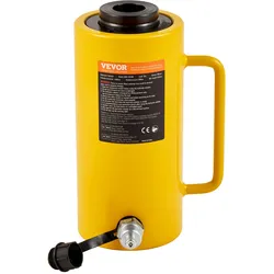 VEVOR Hydraulikzylinderheber Kapazität 30T Hydraulikzylinder 100 mm Hub einfachwirkender tragbar gelb, hydraulische Wagenheber Hohlkolbenheber Hydraulikflasche 6,9 kg für Riggers-Hersteller