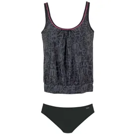 VENICE BEACH Oversize-Tankini Oversize-Form Venice Beach schwarz-grau Gr.36