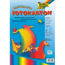 Folia Fotokarton Regenbogen 300 g/qm 10 St.