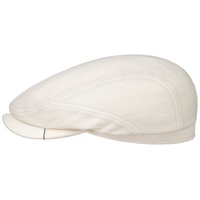 Stetson Flat Cap (1-St) Schirmmütze mit Schirm, Made in Germany weiß 57 cm