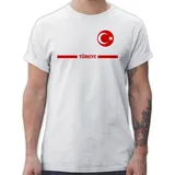 Shirtracer T-Shirt Türkei Trikot Wappen, Türkiye mit Stolz, Türkisches Fan-Motiv 2026 Fussball WM Fanartikel weiß S