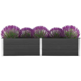 vidaXL Garten-Hochbeet 250 x 100 x 54 cm Grau
