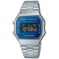 Casio Retro Vintage Uhr Silver Grey / Silver Grey / Lcd Blue One Size