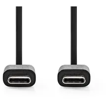 Nedis USB-C auf USB-C 1 m Schwarz