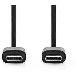 Nedis USB-C auf USB-C 1 m Schwarz