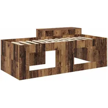 vidaXL Hochbett mit Schreibtisch 90 x 200 cm Holz braun