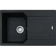 Franke UBG 611-78 ONYX mit Drehexcenterbedienung Edelstahl / Ausschnittmaß 760 x 480 mm R15 / Granitspüle - Schwarz