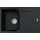 Franke UBG 611-78 ONYX mit Drehexcenterbedienung Edelstahl / Ausschnittmaß 760 x 480 mm R15 / Granitspüle - Schwarz