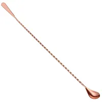 Barlöffel SPATULA mit Spatel Teardrop (45 cm) - Kupferfarbe | Für Cocktails & Longdrinks