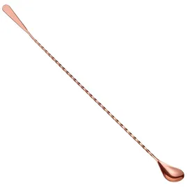 Barlöffel SPATULA mit Spatel Teardrop (45 cm) - Kupferfarbe | Für Cocktails & Longdrinks