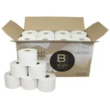 BlackSatino Toilettenpapier BlackSatino, Original Kompaktrolle, weiß, 100 % Recycling, 2-lagig, 712 Blatt, 24 Rollen im Karton #313840